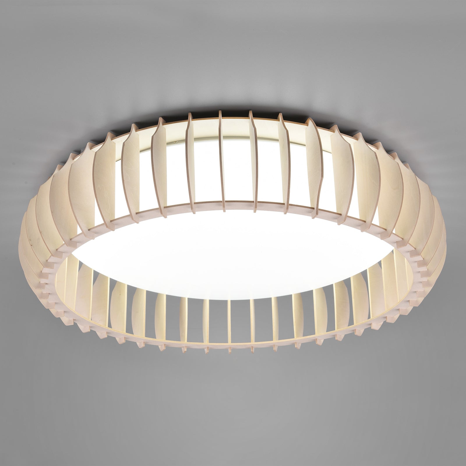 LED taklampe Monte tre/hvit Ø60 cm forfra