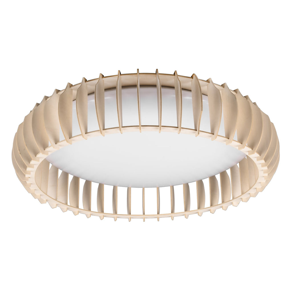 LED taklampe Monte tre/hvit Ø60 cm lys i mørkt rom