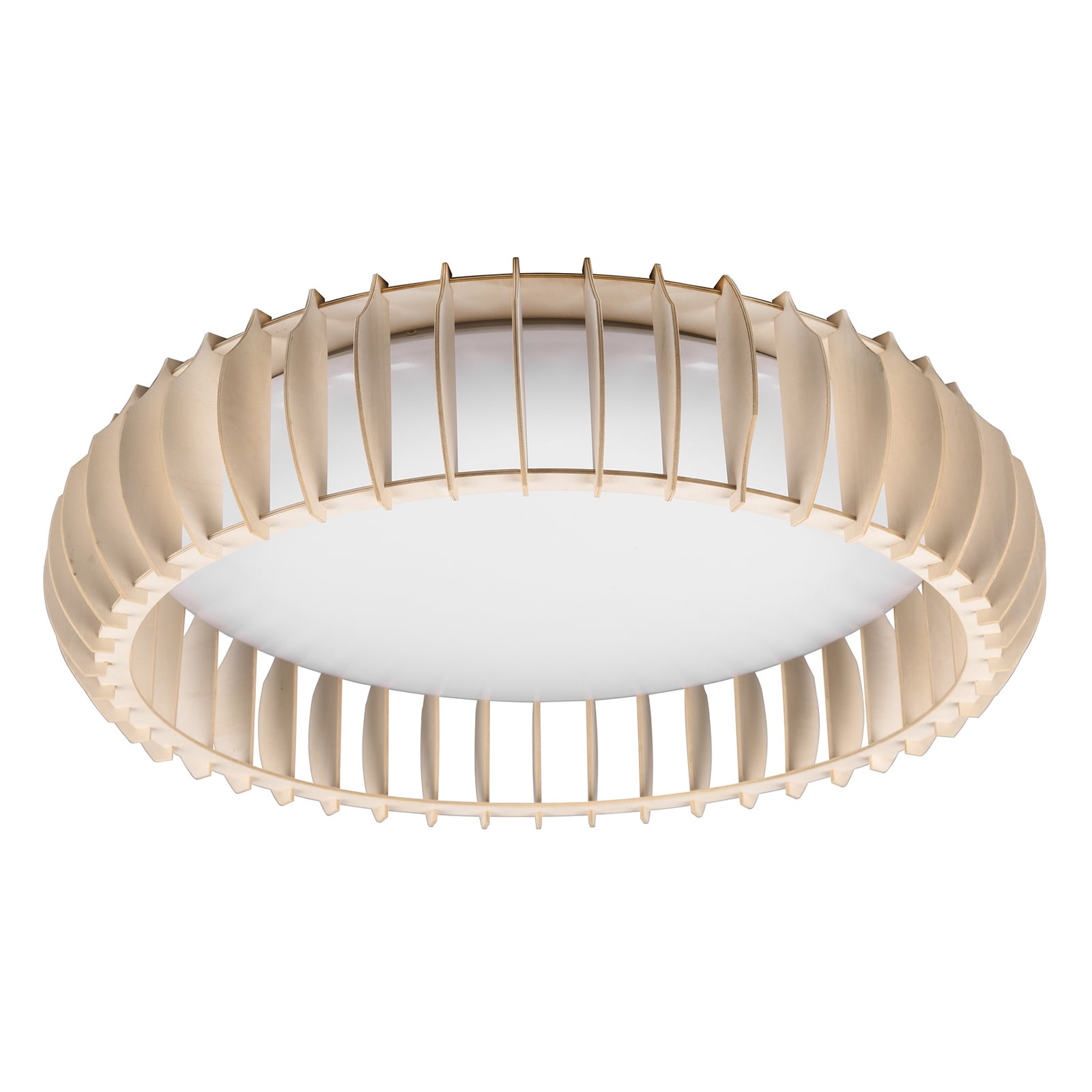 LED taklampe Monte tre/hvit Ø60 cm lys i mørkt rom