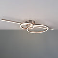 LED taklampe Montilla 3-lys dimbar CCT matt nikkel 54W forfra
