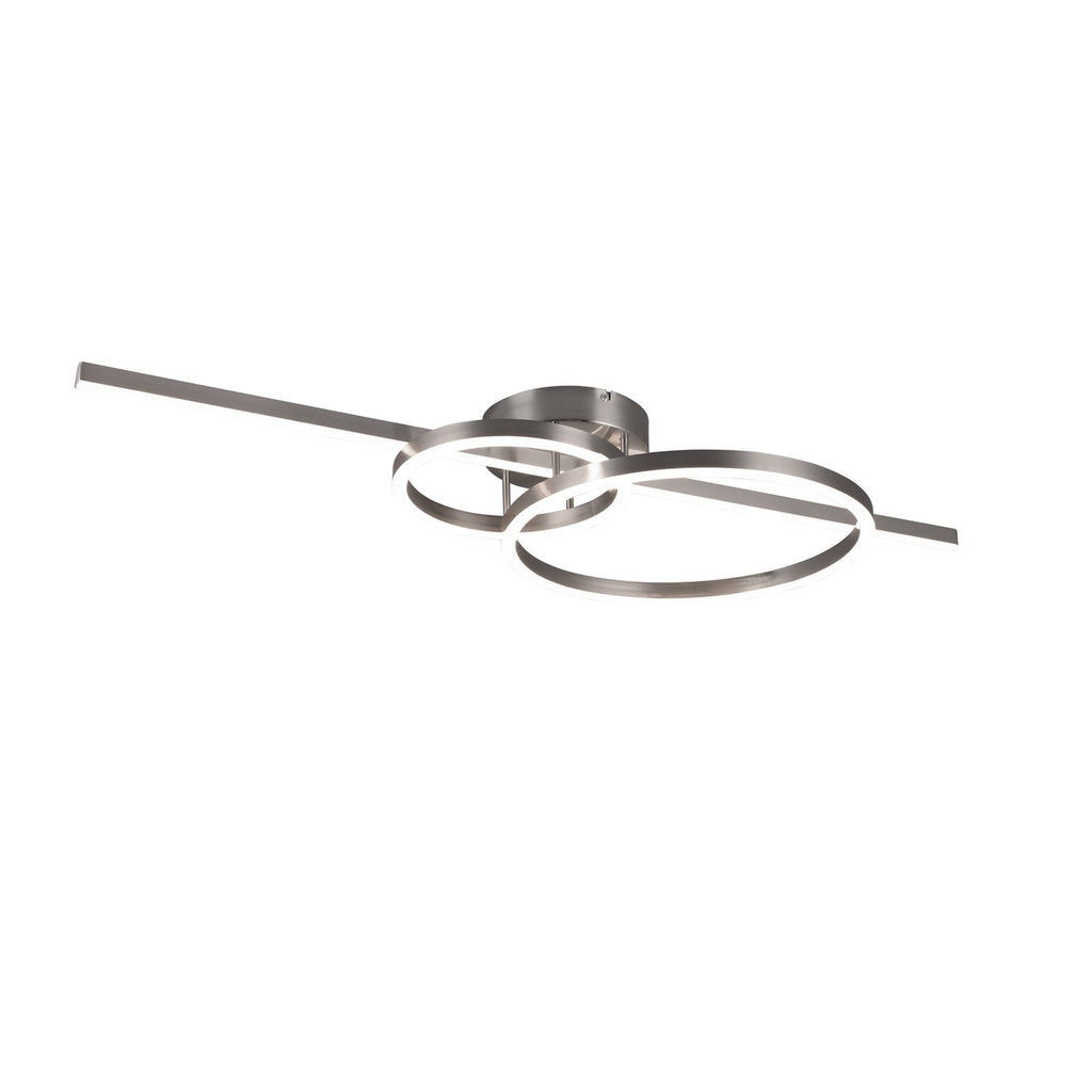 LED taklampe Montilla 3-lys dimbar CCT matt nikkel 54W bakside