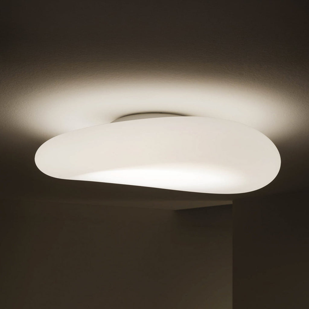 LED taklampe Mr. Magoo dimbar Ø76 cm hvit forfra