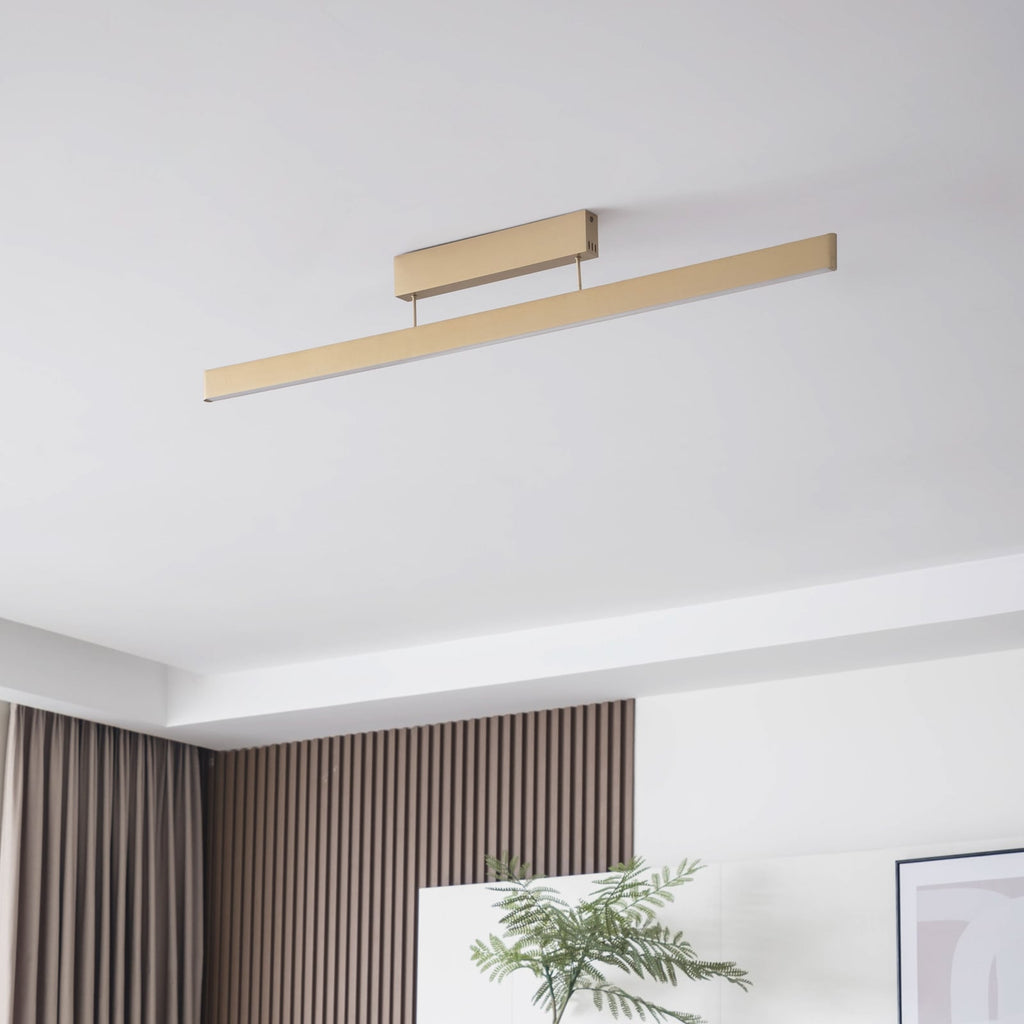 LED taklampe Mylosh dimbar CCT gull 110 cm aluminium bakside