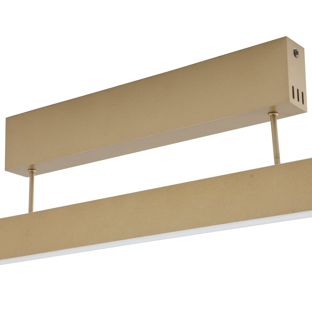 LED taklampe Mylosh dimbar CCT gull 110 cm aluminium med fjernkontroll