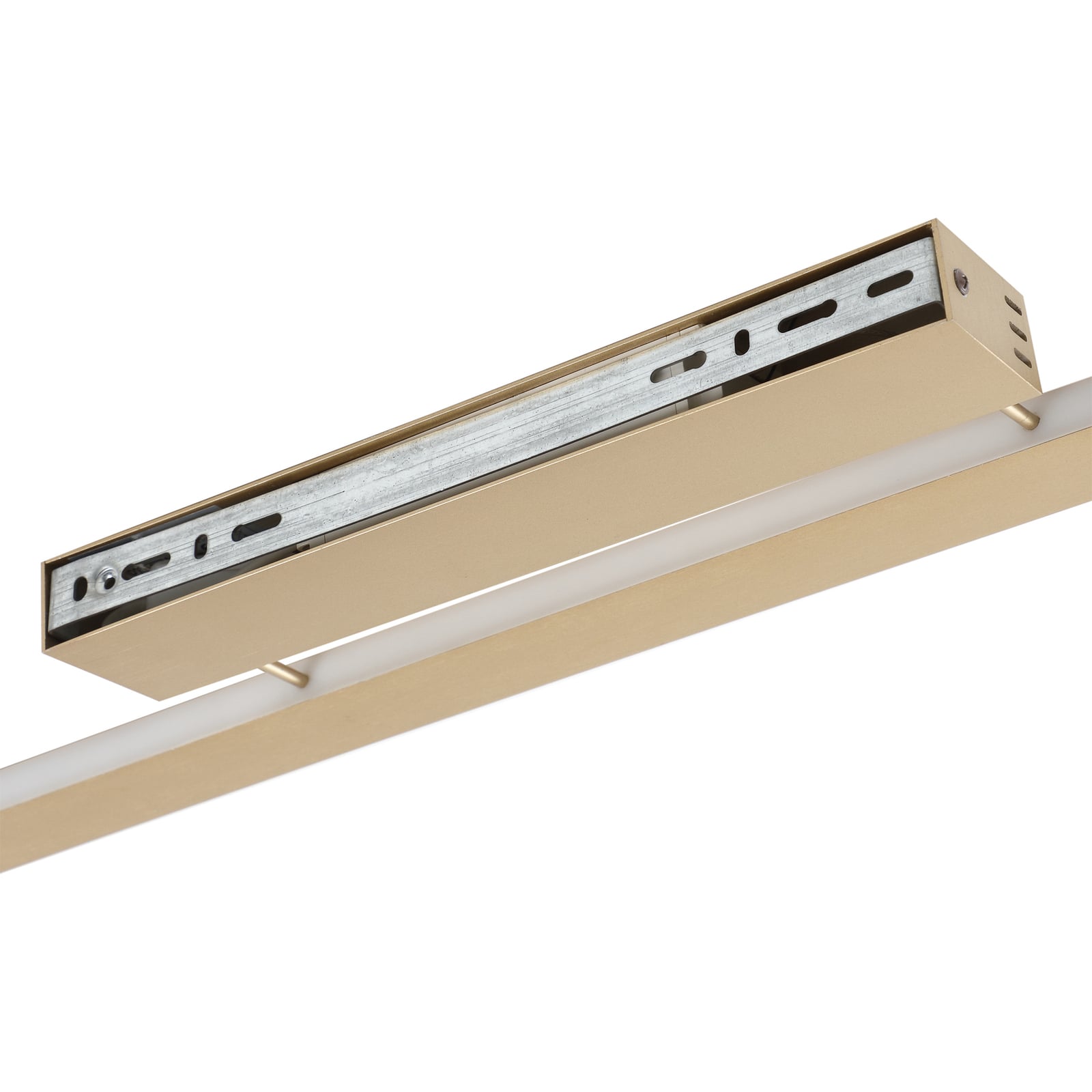 LED taklampe Mylosh dimbar CCT gull 110 cm aluminium sideprofil