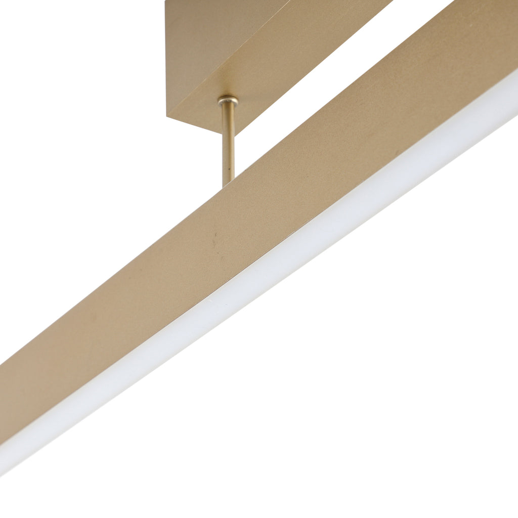 LED taklampe Mylosh dimbar CCT gull 110 cm aluminium lysmodus varm hvit