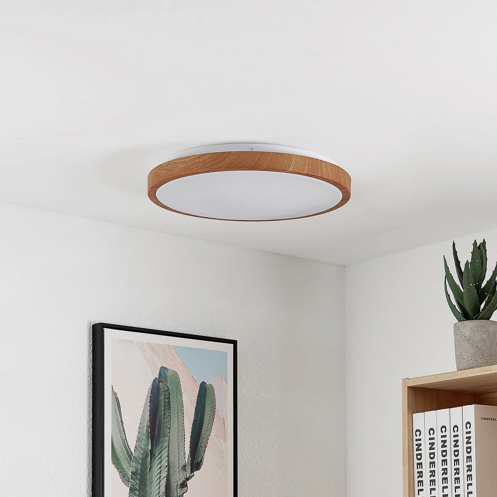 LED taklampe Mynte rund trefarget bakside