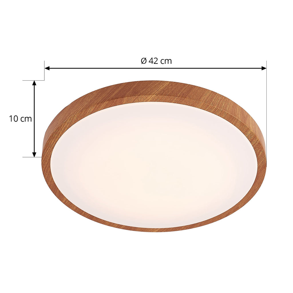 LED taklampe Mynte rund trefarget detalj
