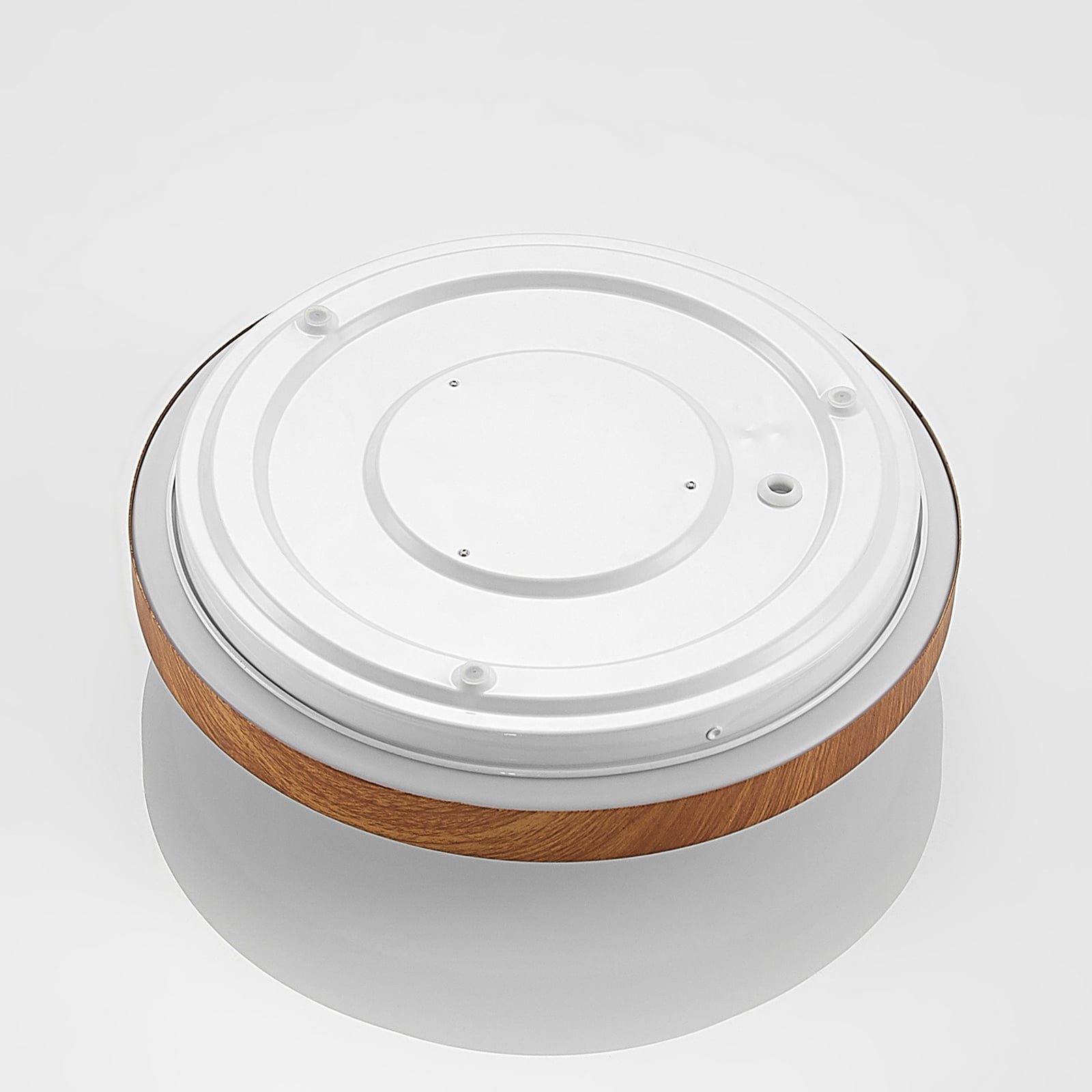 LED taklampe Mynte rund trefarget/hvit detalj av design