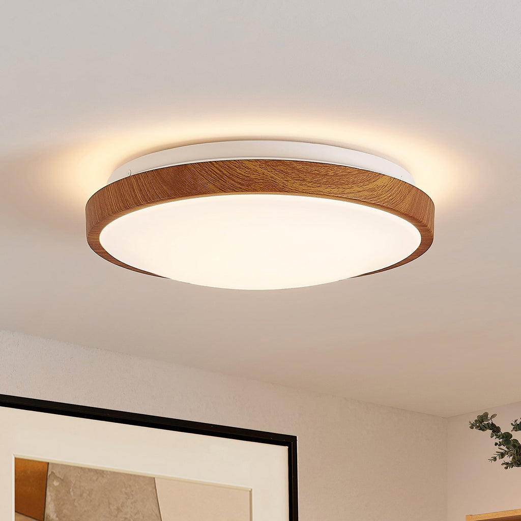 LED taklampe Mynte rund trefarget/hvit forfra