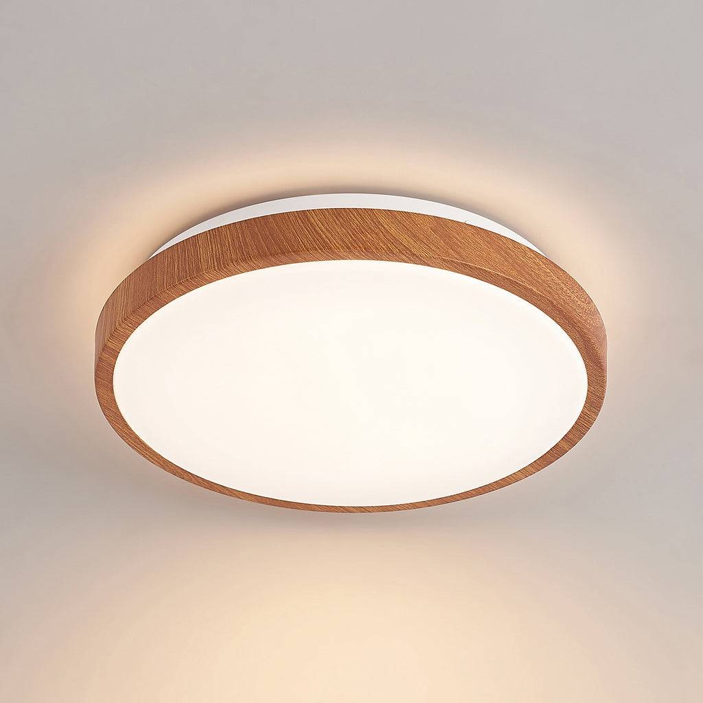 Montert LED taklampe Mynte rund trefarget/hvit i stue
