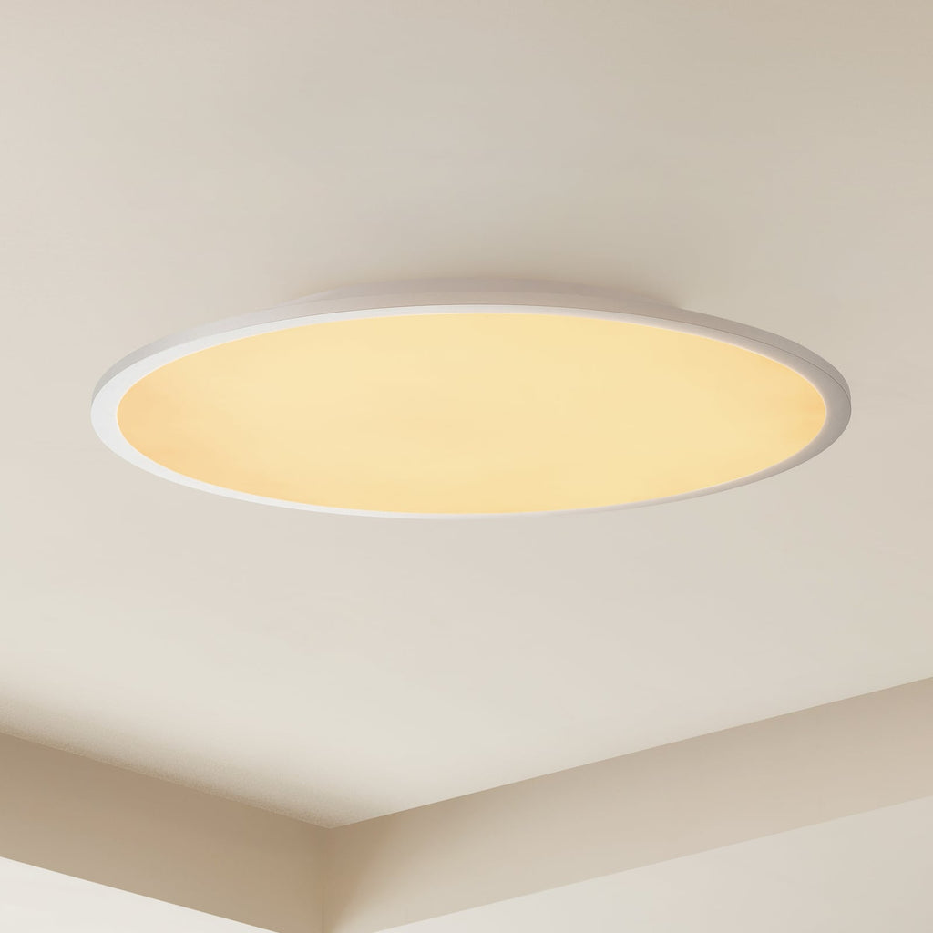 LED taklampe Narima CCT dimbar sølv Ø60 cm forfra