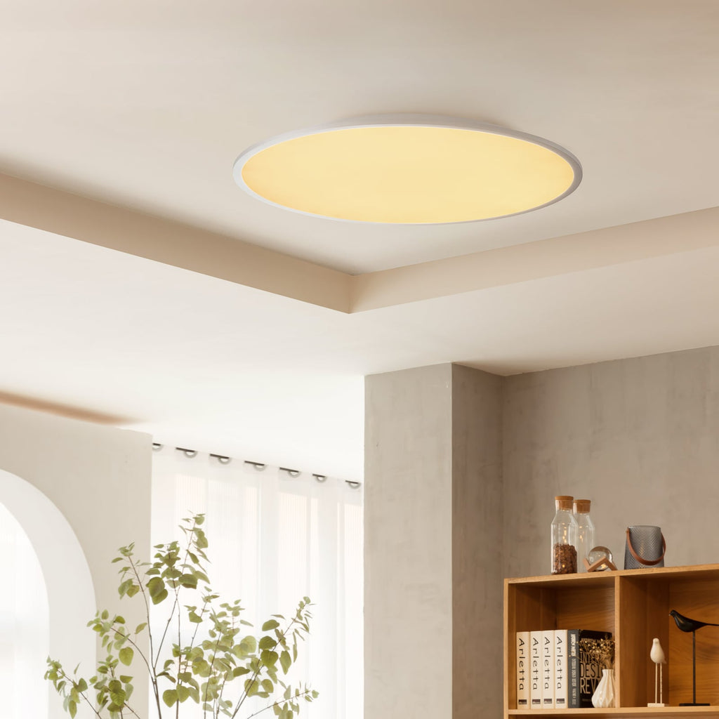 LED taklampe Narima CCT dimbar sølv bakside