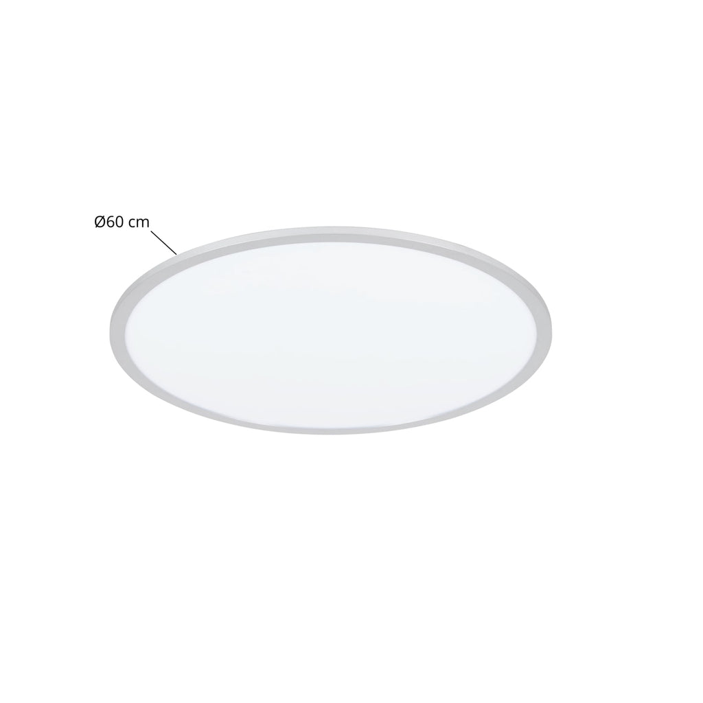 LED taklampe Narima CCT dimbar sølv Ø60 cm detalj av fjernkontroll