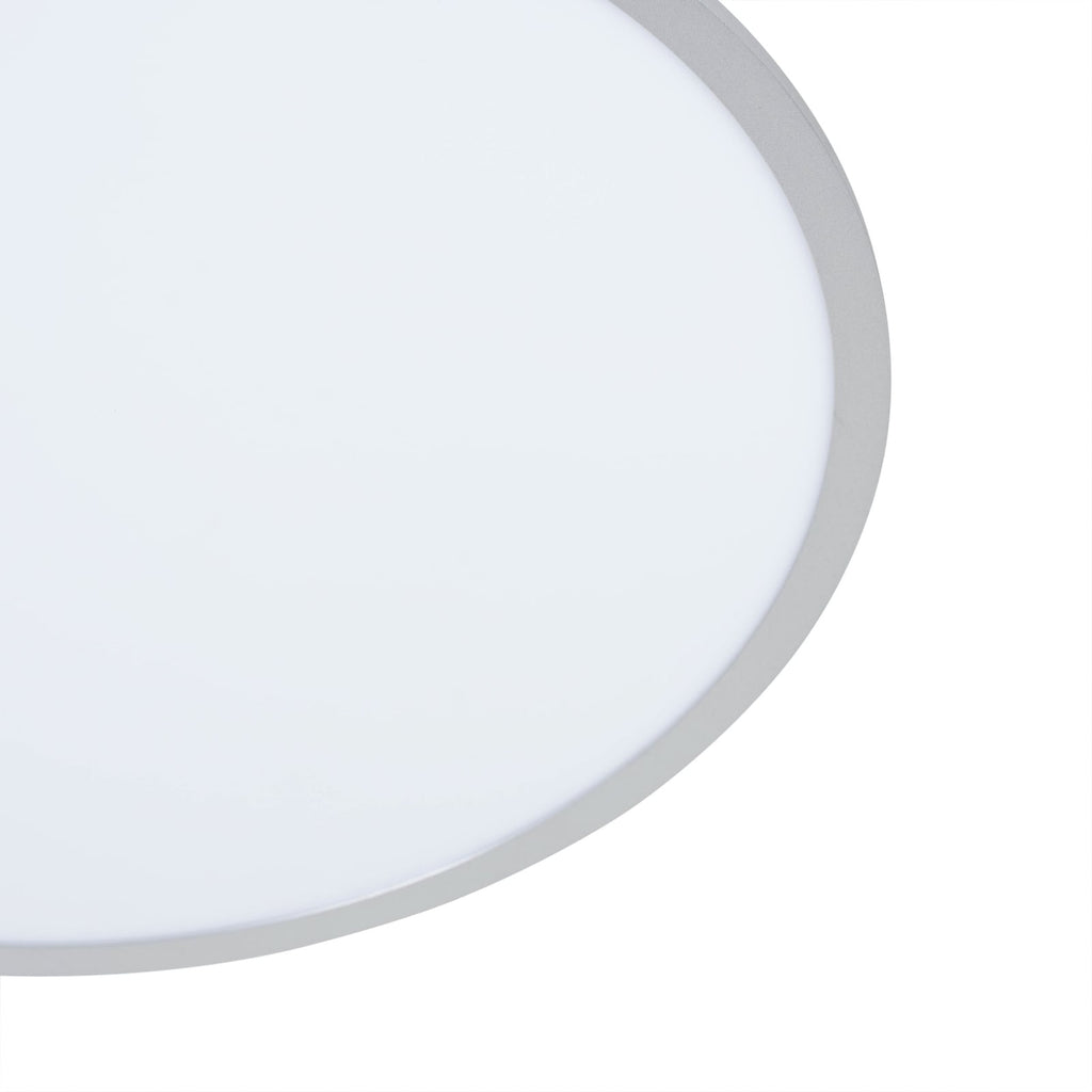 LED taklampe Narima CCT dimbar sølv Ø60 cm sideprofil