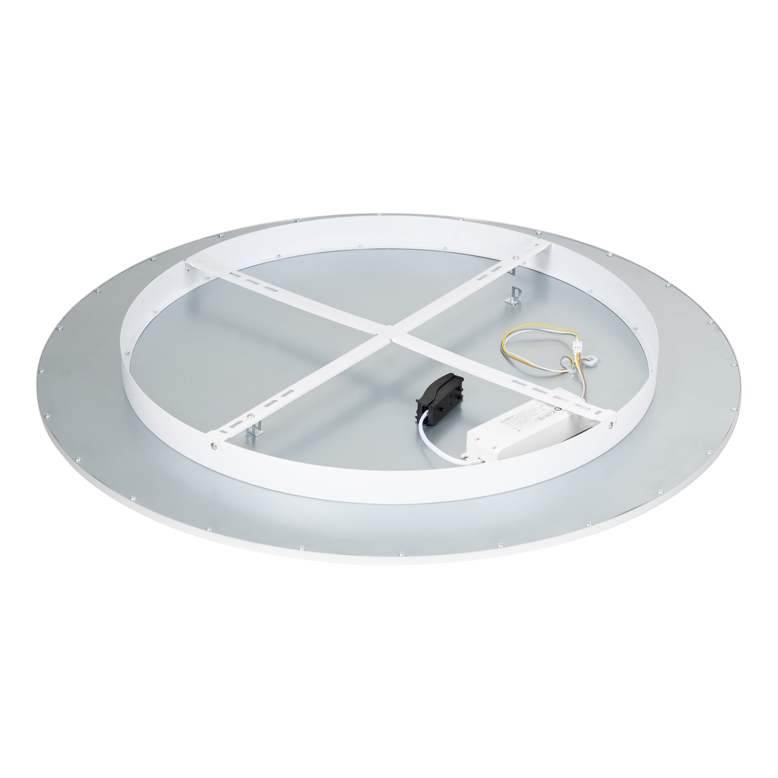 LED taklampe Narima CCT dimbar Ø80 cm sølv med fjernkontroll - Lindby