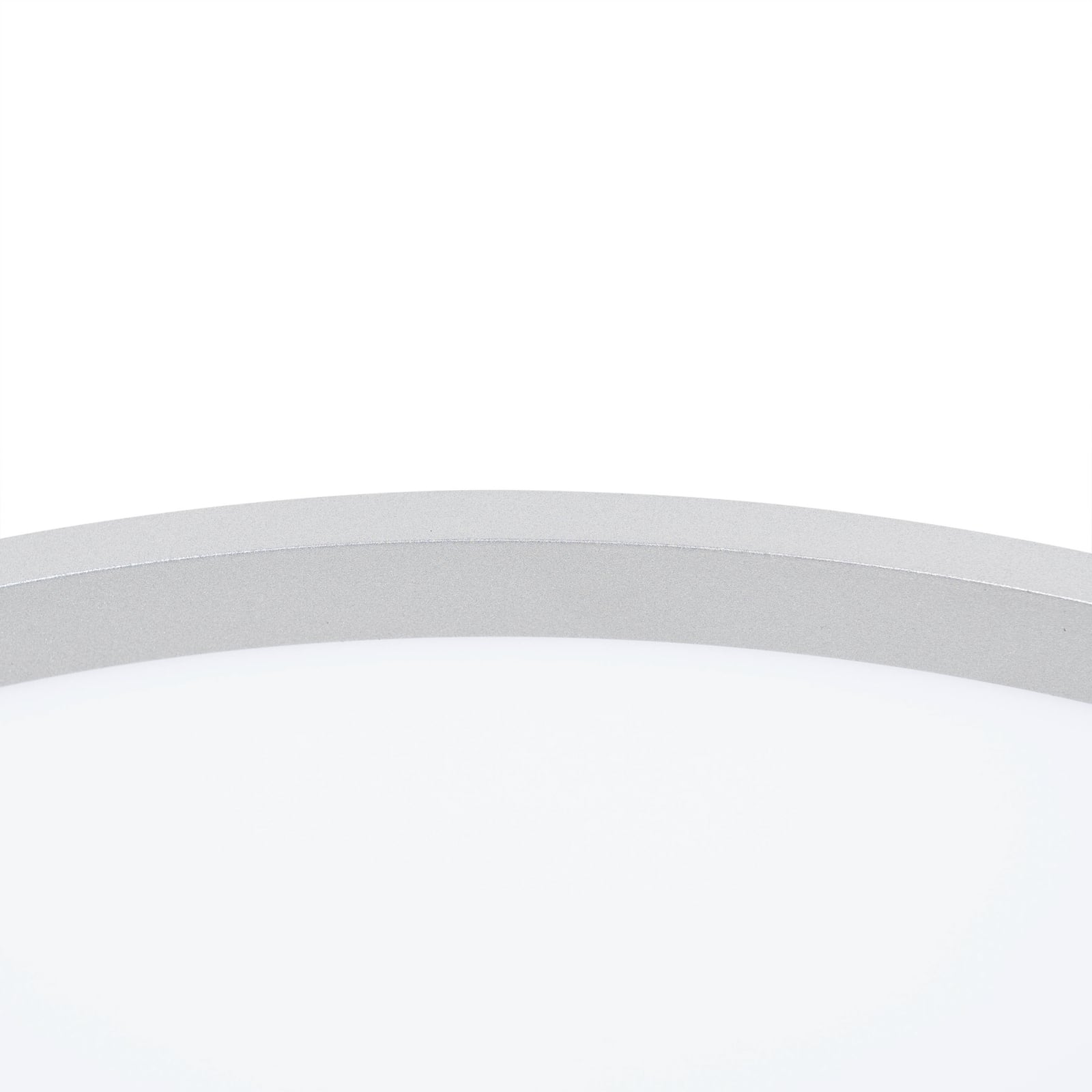 LED taklampe Narima rund sølv Ø60 cm sideprofil