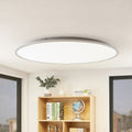 LED taklampe Narima rund sølv Ø100 cm forfra