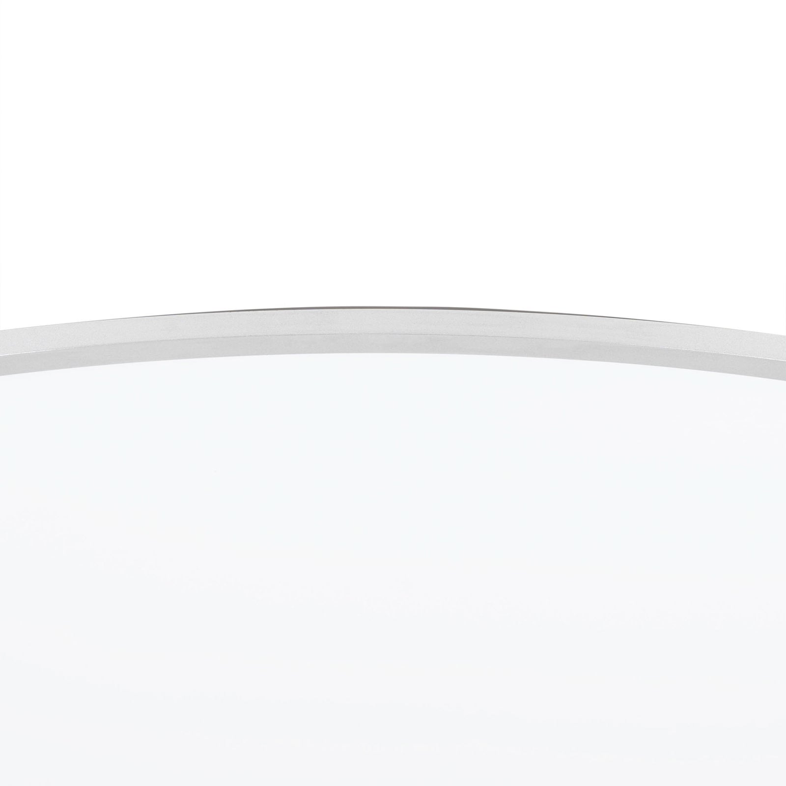 LED taklampe Narima rund sølv Ø100 cm synsvinkel fra siden
