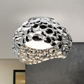 LED taklampe Narisa krom metall/akryl Ø46 cm G9 forfra