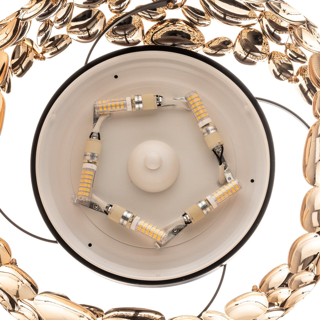 LED taklampe Narisa roségull metall/akryl emballasje