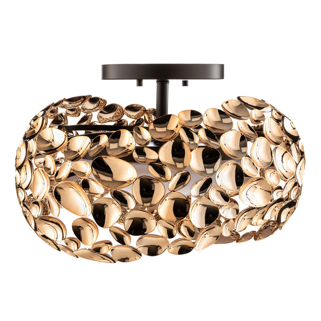 LED taklampe Narisa roségull metall/akryl sideprofil
