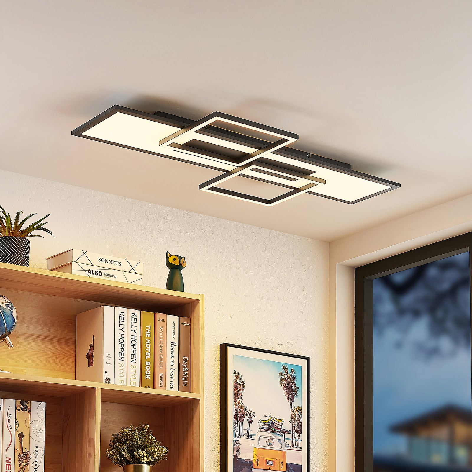 LED taklampe Narumi dimbar CCT aluminium 110 cm med fjernkontroll bakside