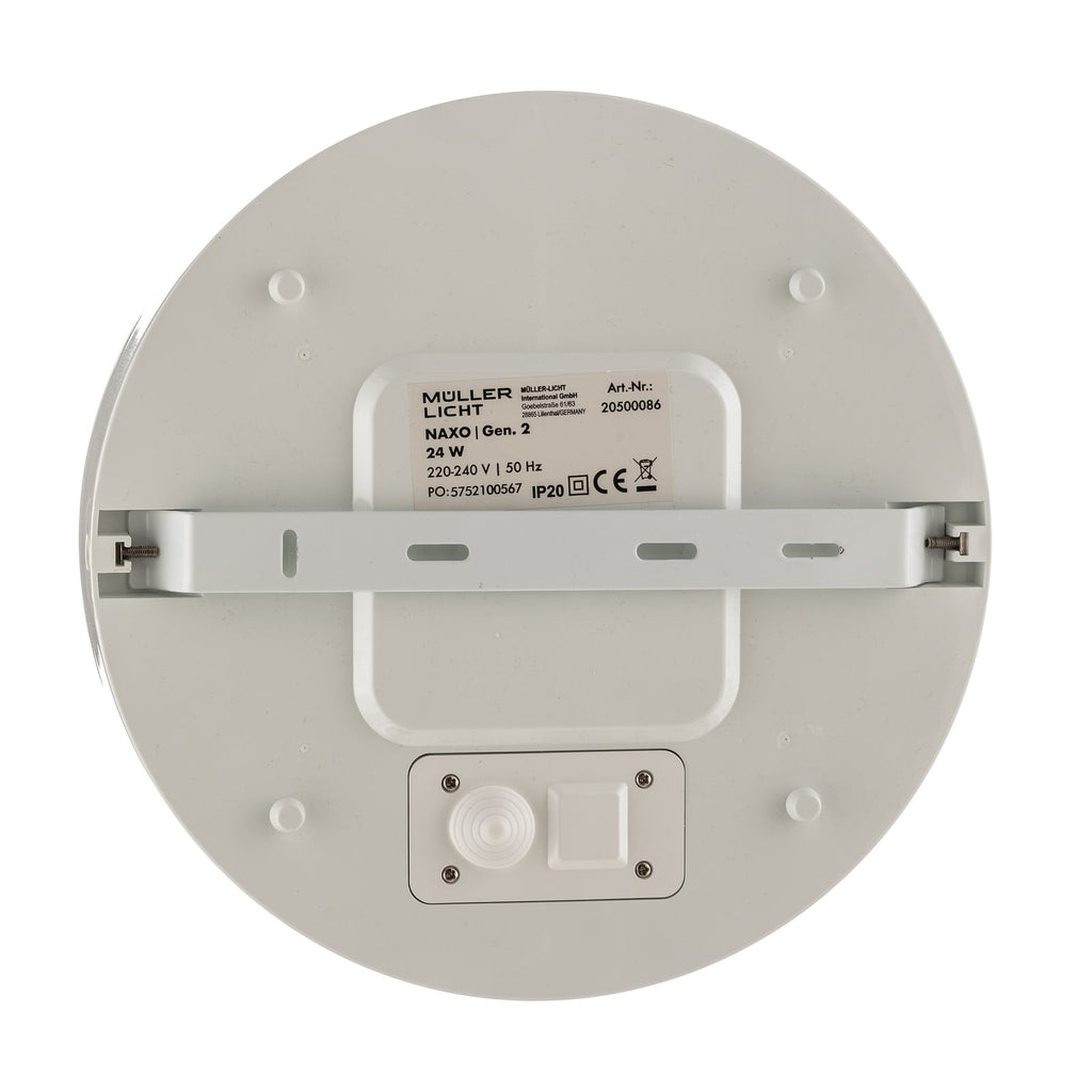 LED taklampe Naxo rund hvit Ø28 cm 24W varmhvit IP44 lysdetalj
