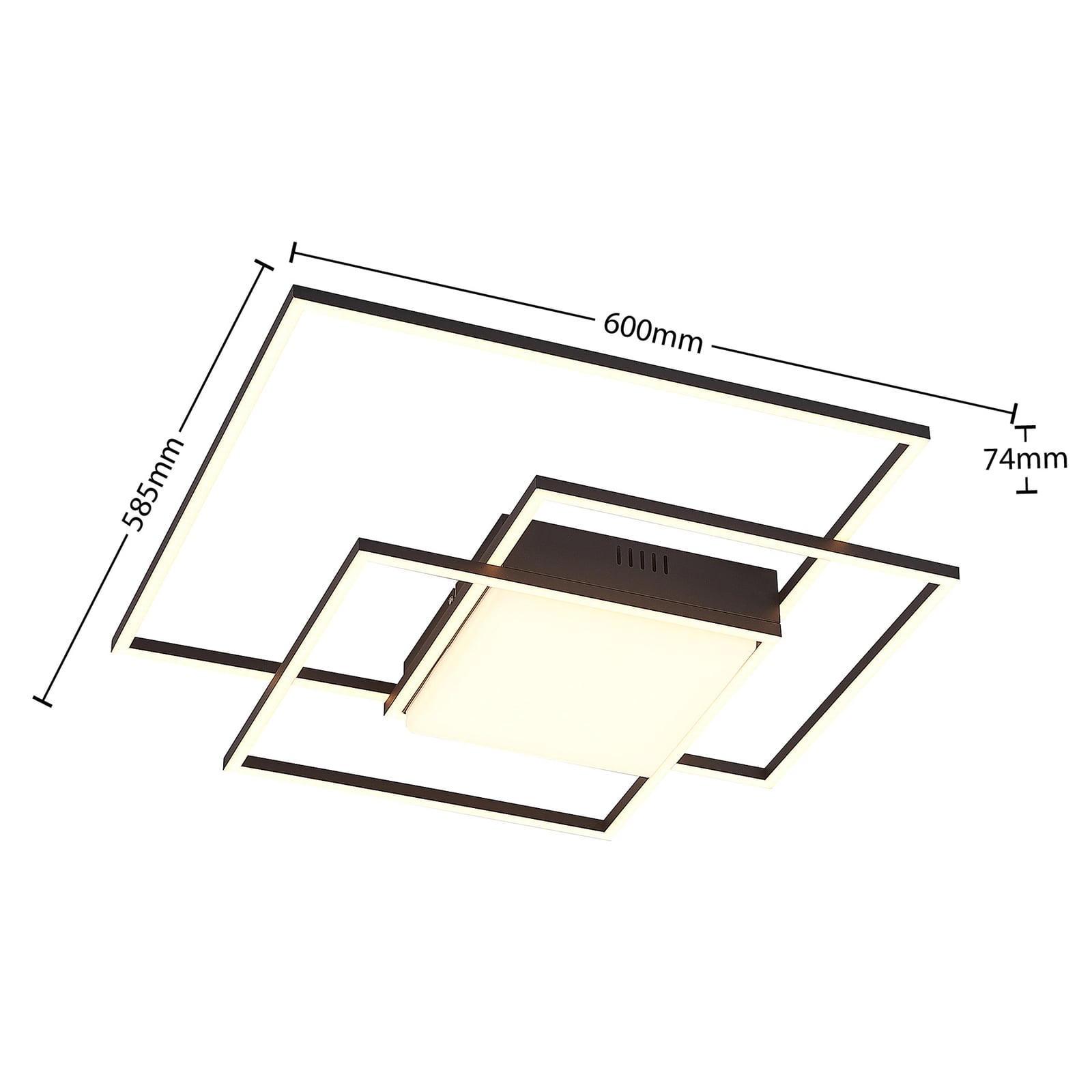 LED taklampe Nelinka montert i stue