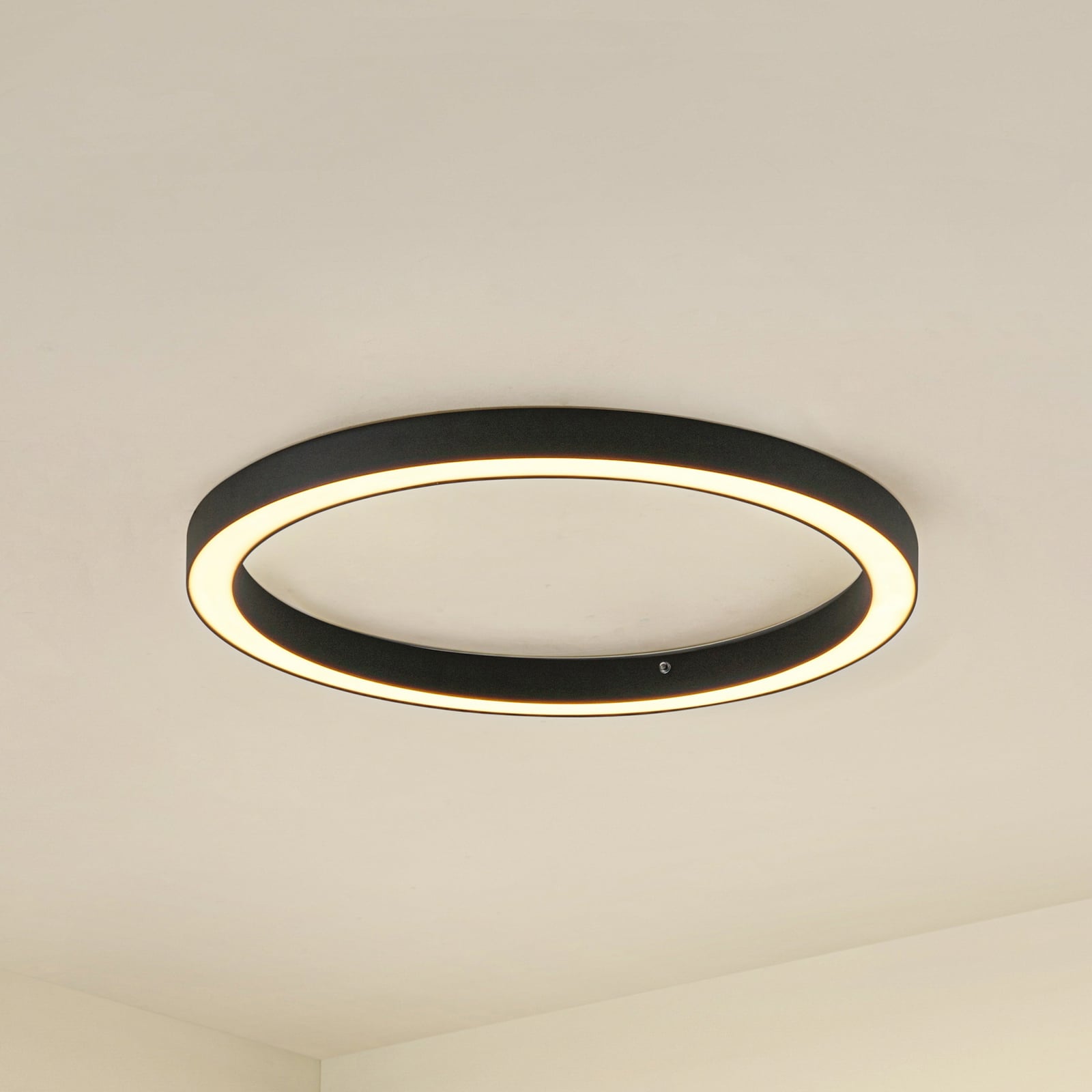 LED taklampe Neor ringformet svart foran