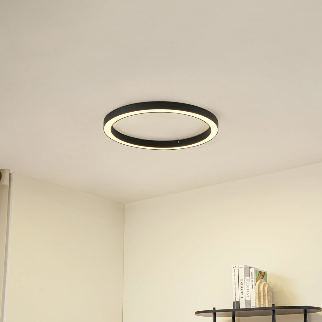 LED taklampe Neor ringformet svart bakside