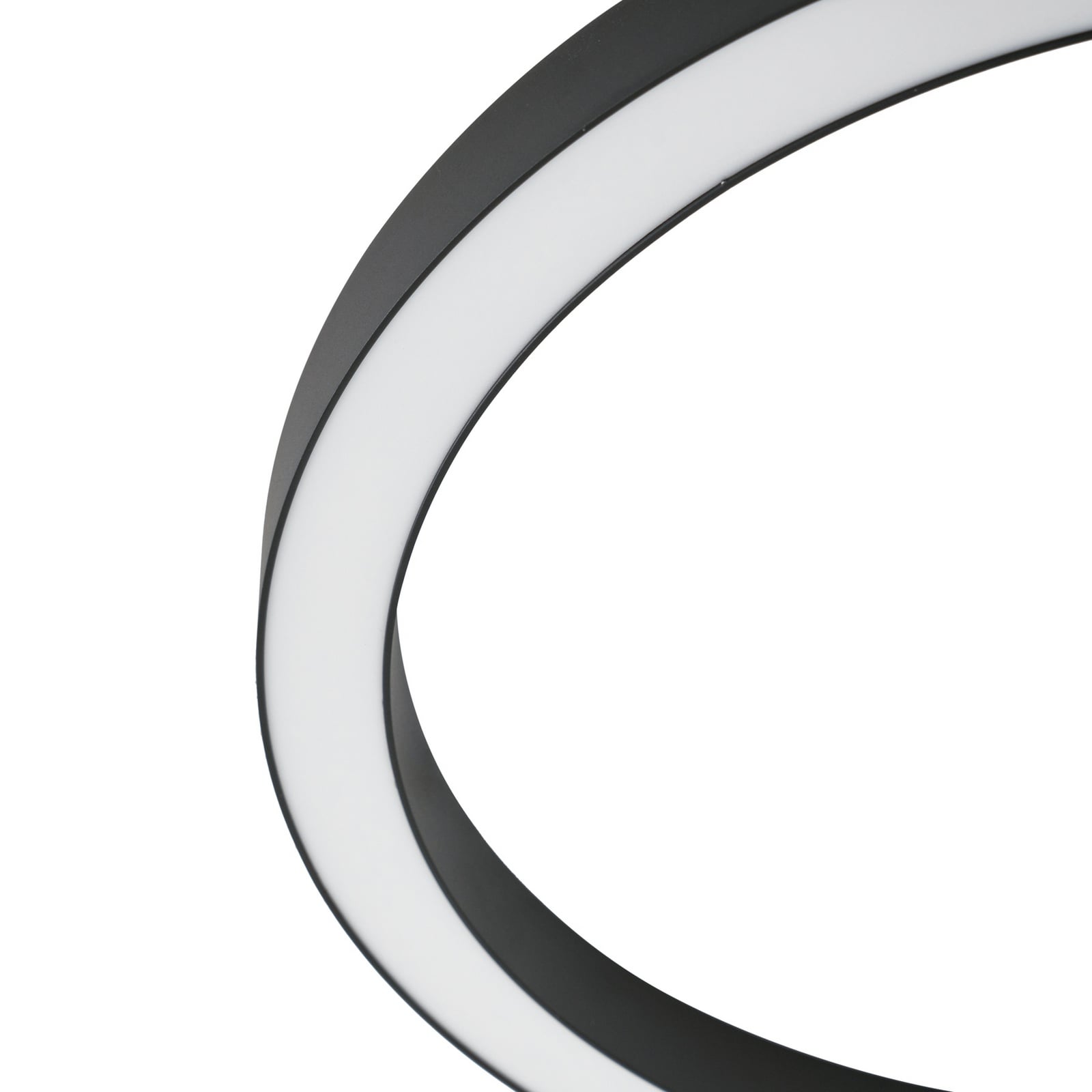 LED taklampe Neor ringformet svart fjernkontroll