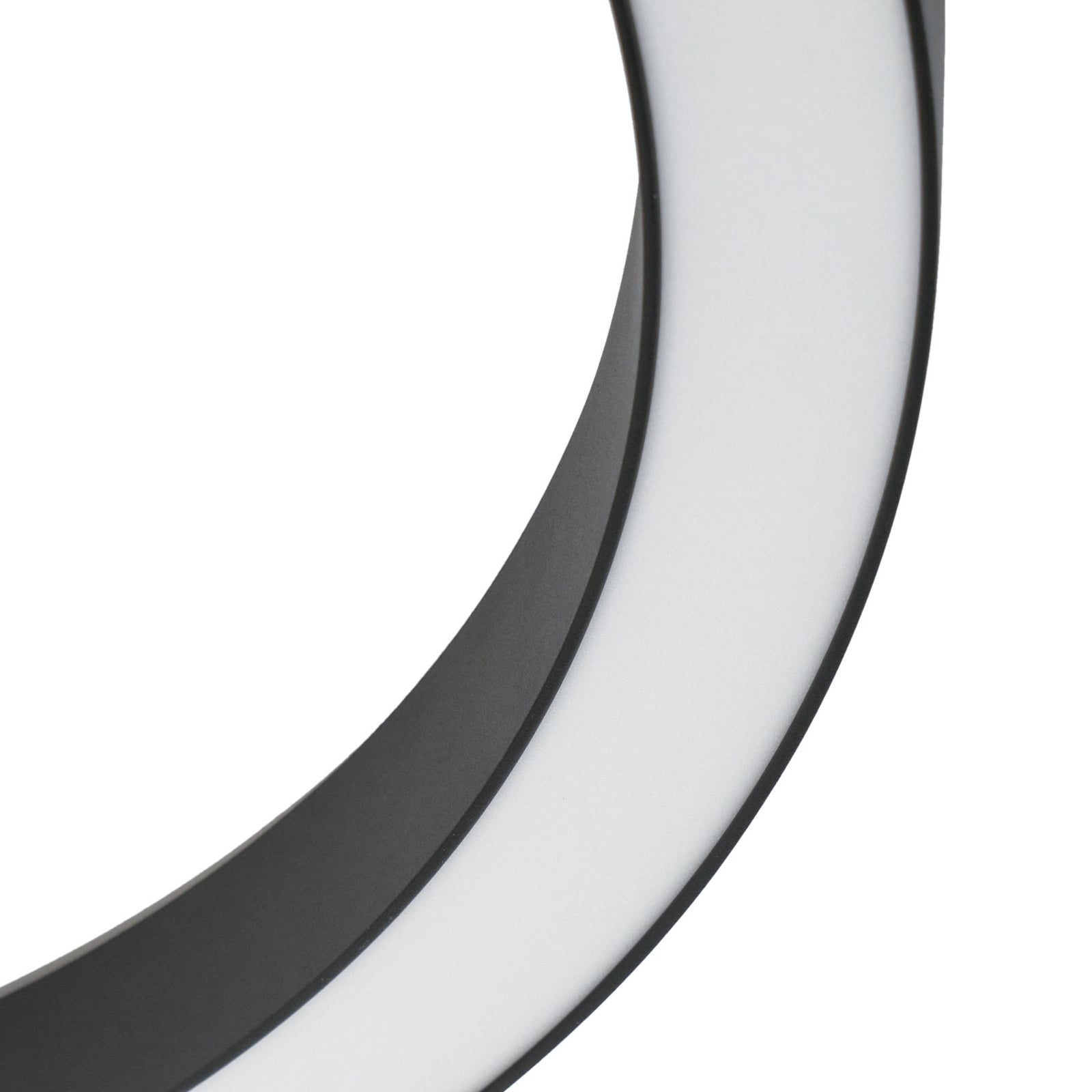 LED taklampe Neor ringformet svart sideprofil