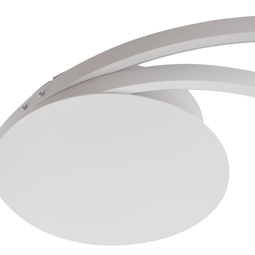 LED taklampe Nerwin dimbar hvit aluminium fra undersiden