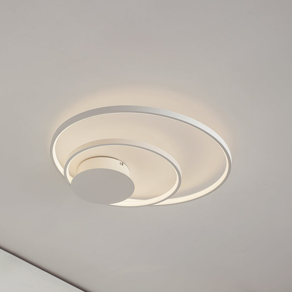 LED taklampe Nerwin dimbar hvit aluminium front