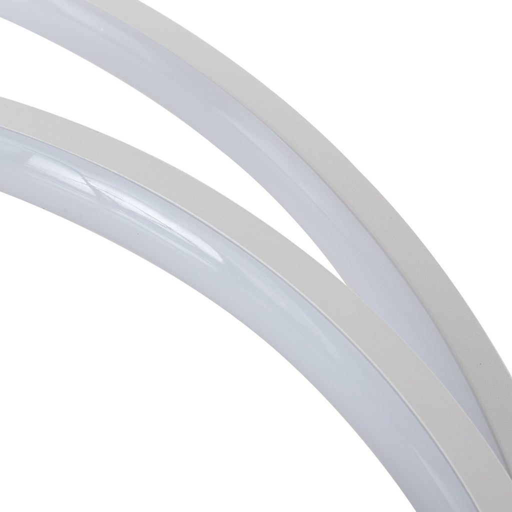 LED taklampe Nerwin dimbar hvit aluminium lyser opp rom
