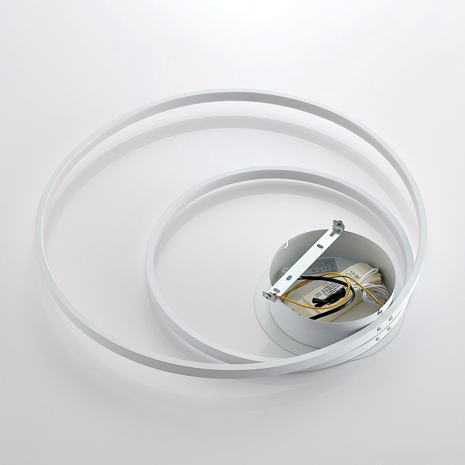 LED taklampe Nerwin dimbar hvit aluminium veggbryter