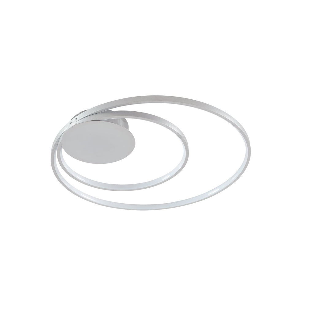 Montert LED taklampe Nerwin rund aluminium/krom Ø65 cm i rom