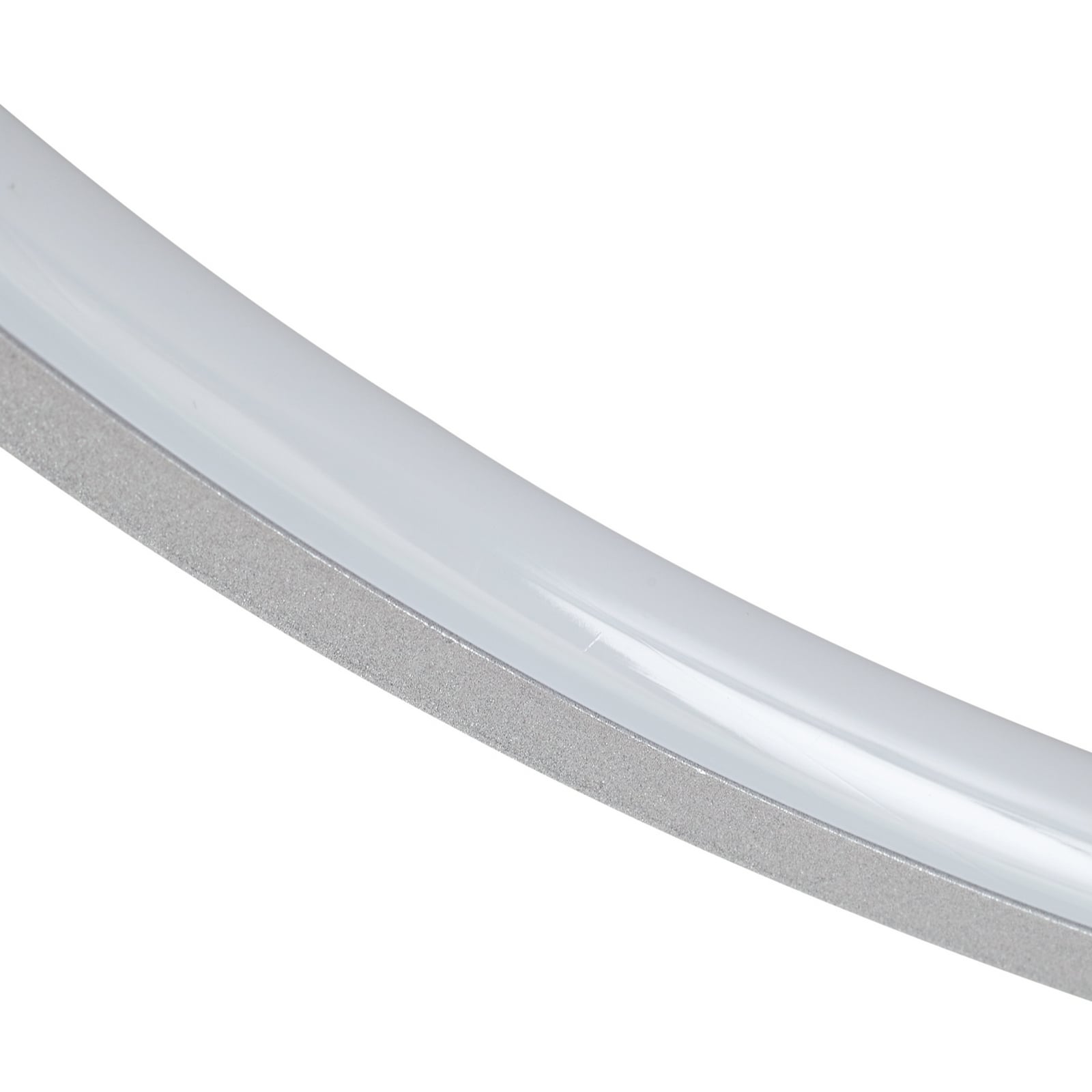 LED taklampe Nerwin rund aluminium/krom Ø65 cm sideprofil