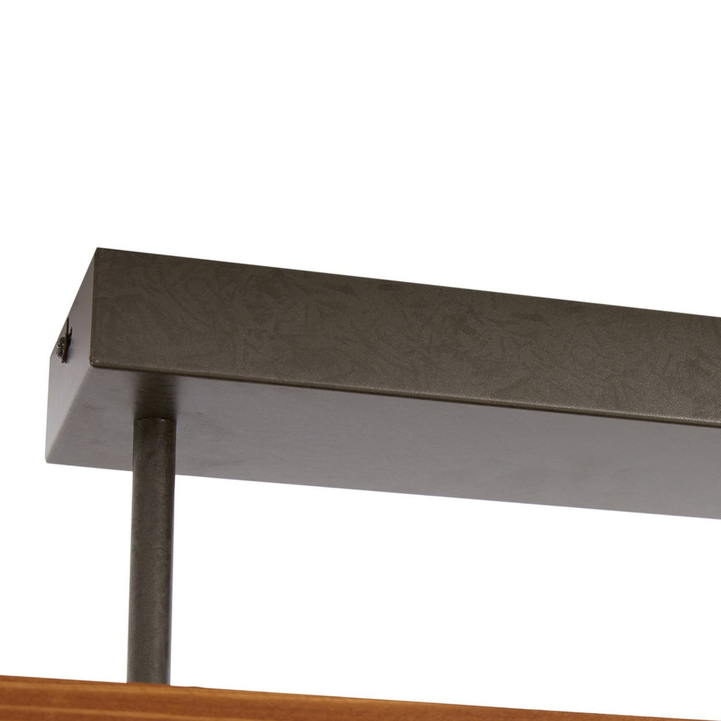 LED taklampe Nesaja dimbar furu/svart 98 cm med dimmer bryter