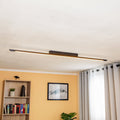 LED taklampe Niara dimbar svart eloxal 168 cm forfra