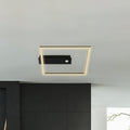 LED taklampe Nici med bevegelsessensor kvadratisk svart 32 cm forfra