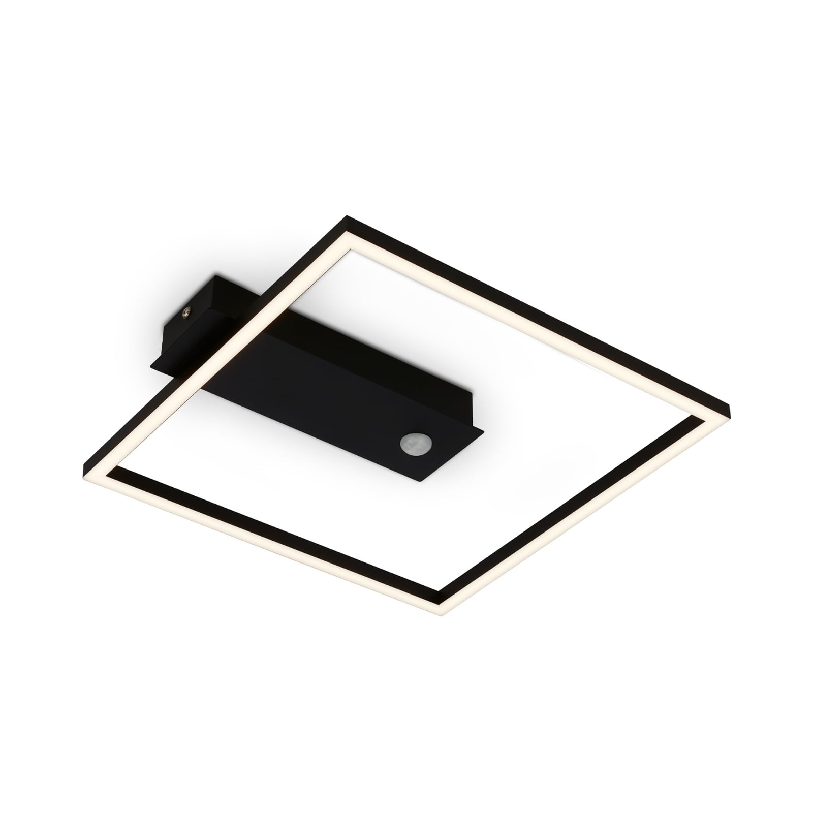 Detalj av bevegelsessensor på LED taklampe Nici med bevegelsessensor kvadratisk svart 32 cm