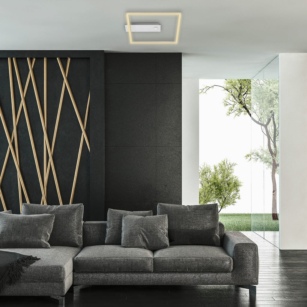 LED taklampe Nici kvadratisk med bevegelsessensor 32x30 cm bakside