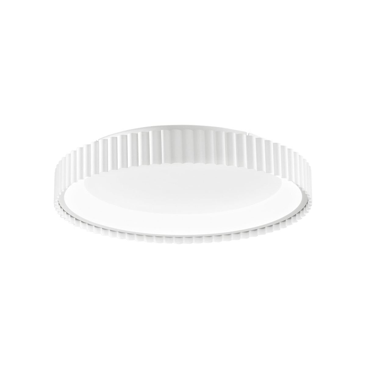LED taklampe Niike hvit metall Ø40 cm 30W CCT Luce Ambiente Design forfra