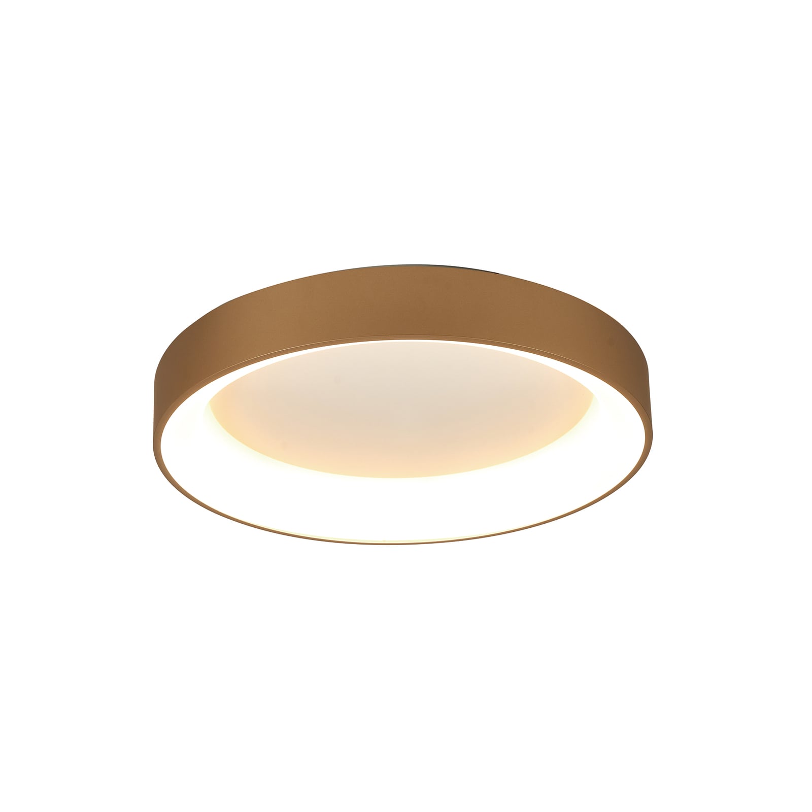 LED taklampe Niseko II CCT dimbar fjernkontroll Ø38 cm gull forfra