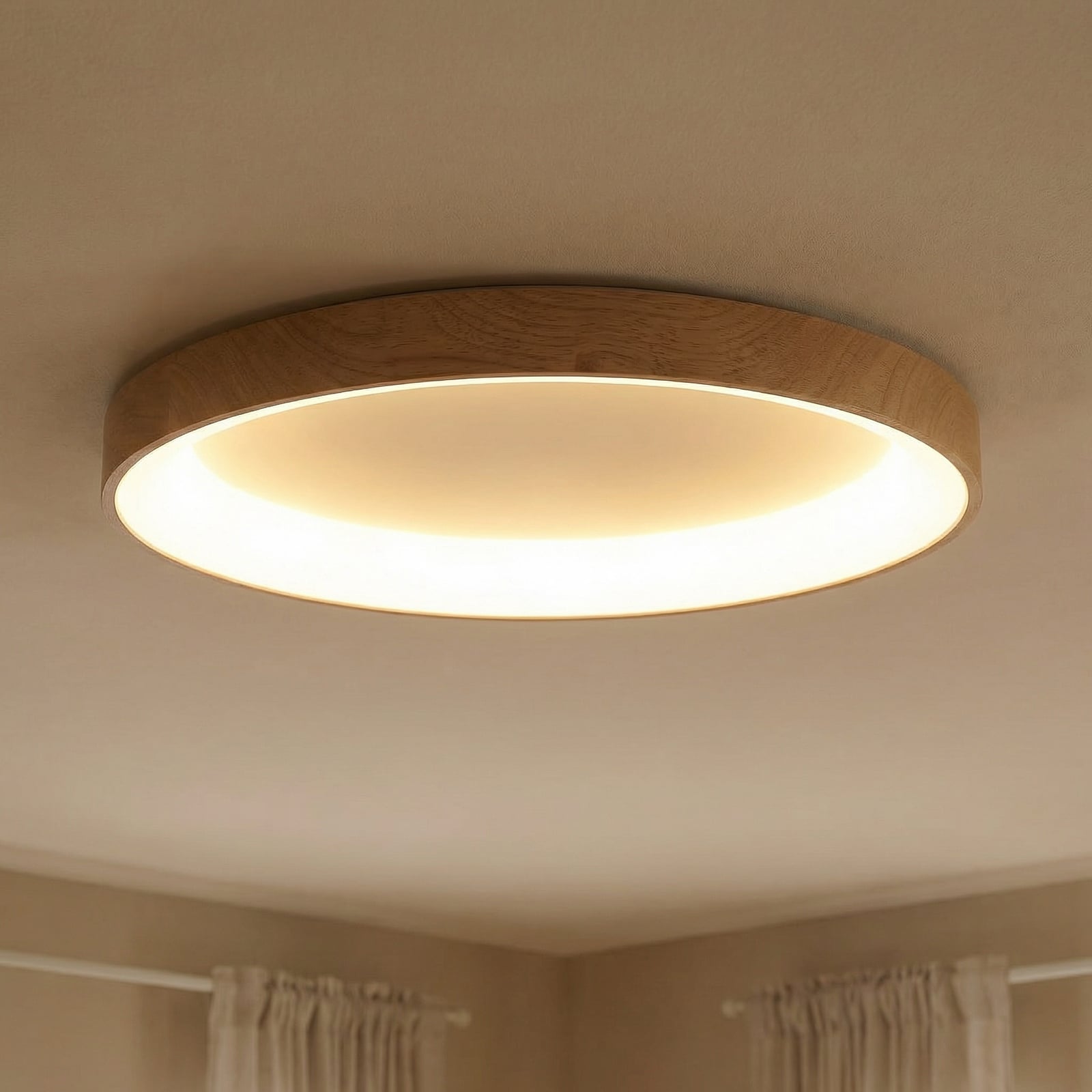 LED taklampe Niseko II CCT dimbar fjernkontroll detalj av lysdiffusor