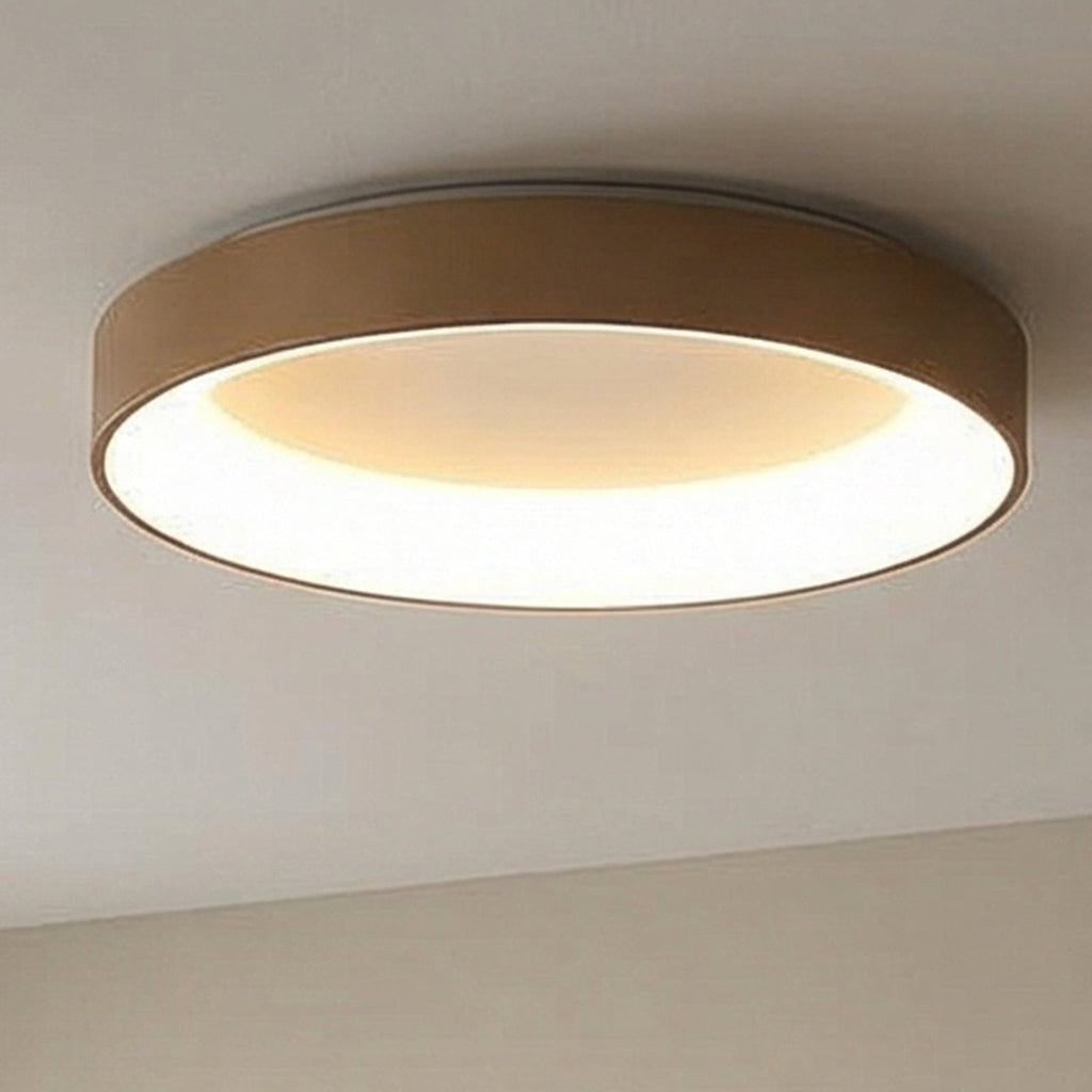 LED taklampe Niseko II CCT dimbar fjernkontroll Ø38 cm gull bakside