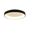 LED taklampe Niseko II CCT dimbar fjernkontroll Ø65 cm svart fra front