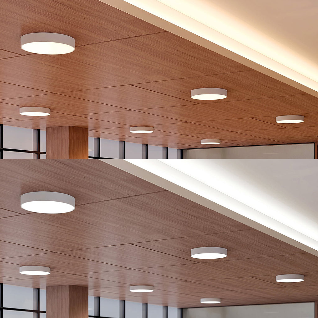 LED taklampe Noabelle dimbar hvit metall detalj av diffusor
